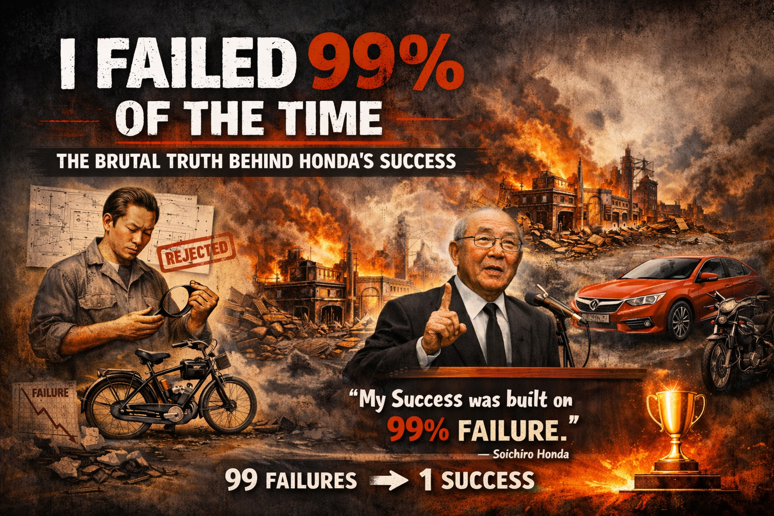 Soichiro Honda Success Story